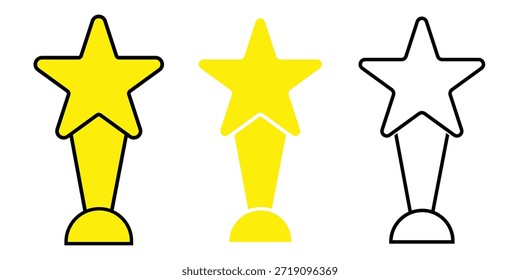 Icono del trofeo del ganador. Trophy Cup Vector Flat eps 10