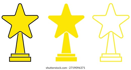 Ícone do troféu do vencedor. Troféu Cup Vetor Flat eps 10