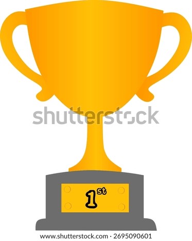 Winner's trophy icon. Trophy Cup Vector Flat Icon on white background