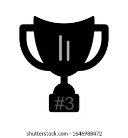 Icono del trofeo del ganador sobre un fondo blanco