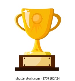 Winner's trophy icon. Icon for web site, application. Symbol of win. Awards ceremony. Concept of successful businessman.
