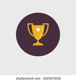 The winner's trophy with a star
