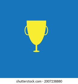 winner's trophy vector minimalist image or logo