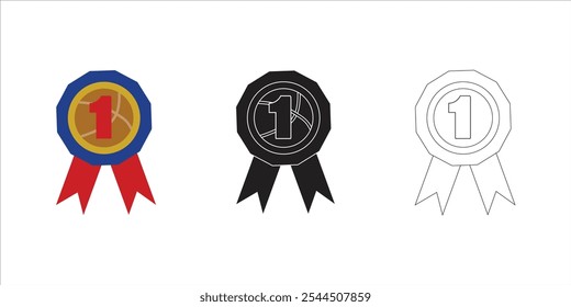 Winning award vector. Award icon vector