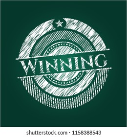 Winning chalkboard emblem