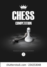 Winning Chess concept. Vector background