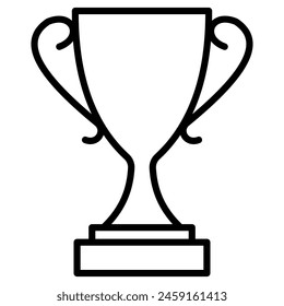 Winning Cup icon line illustration