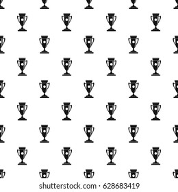 Winning cup pattern seamless in simple style vector illustration