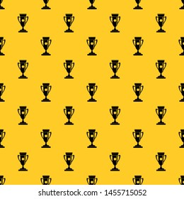 Winning cup pattern seamless vector repeat geometric yellow for any design