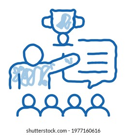 winning cup value sketch icon vector. Hand drawn blue doodle line art winning cup value sign. isolated symbol illustration