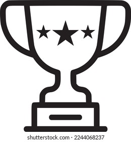 Gewinnertragende Tasse, Vektorsymbol, Trophäe-Illustration, EPS 