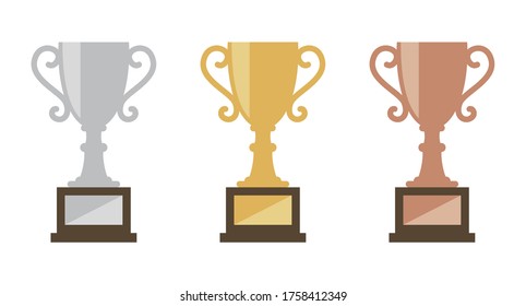 Winning cup vector illustration material.