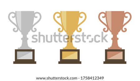 Winning cup vector illustration material.