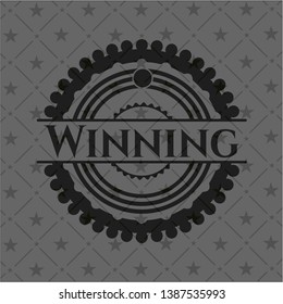 Winning dark emblem. Retro. Vector Illustration. Detailed.