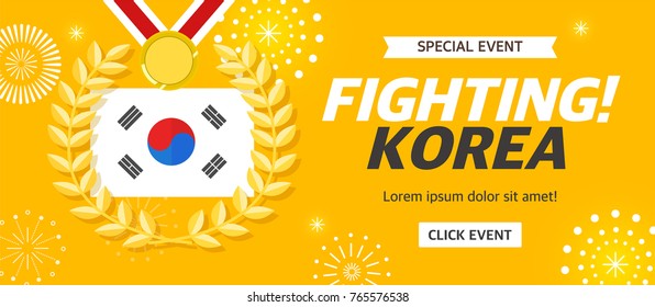 Winning event banner template