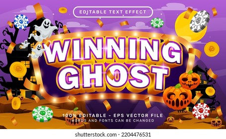 Winning Ghost 3d Text Effect With Halloween Event