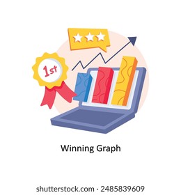 Winning Graph  concepts style illustration.EPS 10 File