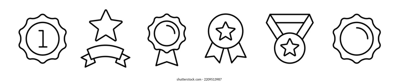 Winning icon set. Winers icon collection. Set of Winner medal. Trophy cup, Medal, Winner prize icon. Champion win trophy and medal with 1st sign. Vector illustration.