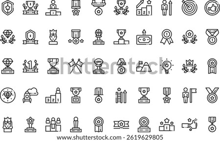 Winning icons Simple vector icon. Illustration symbol design template for web mobile UI element. 