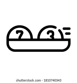 winning lotto numbers balls line icon vector. winning lotto numbers balls sign. isolated contour symbol black illustration