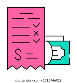 winning money card line icon vector. winning money card sign. isolated symbol illustration