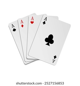 Winning poker combination of four aces