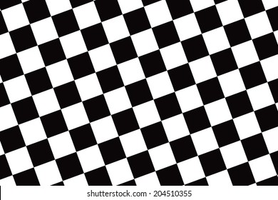 Winning Race Flag vector with Black and White Checker Board. 
