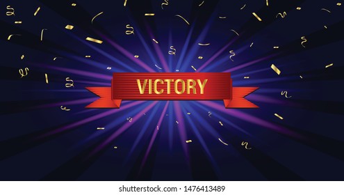 

winning ribbons and writing with a glowing background