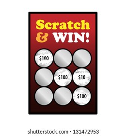 A Winning Scratch And Win Game Card.