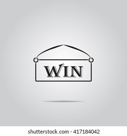 winning tablet simple vector icon