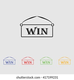 winning tablet simple vector icon
