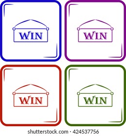 winning tablet simple vector icon