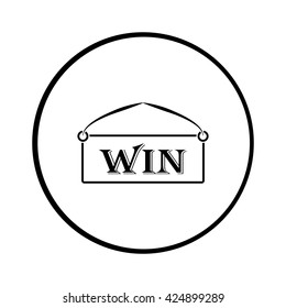 winning tablet simple vector icon