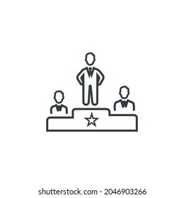 Icono de equipo ganador, ilustración vectorial