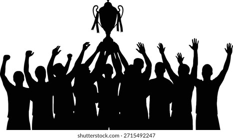 Winning Team Raising Trophy –