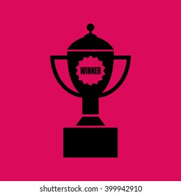 Winning trophy Icon. Eps-10.