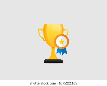 Winning trophy illustration
