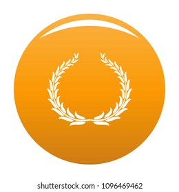 Winning wreath icon. Simple illustration of winning wreath vector icon for any design orange