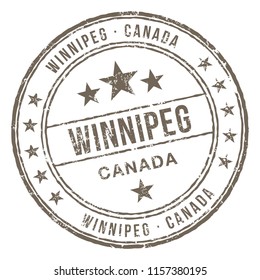 Winnipeg Canada. Vector Rubber Stamp.