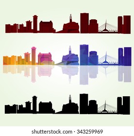 Winnipeg City Skyline set. vector illustration best for wallpaper , corporate style and presentation
   