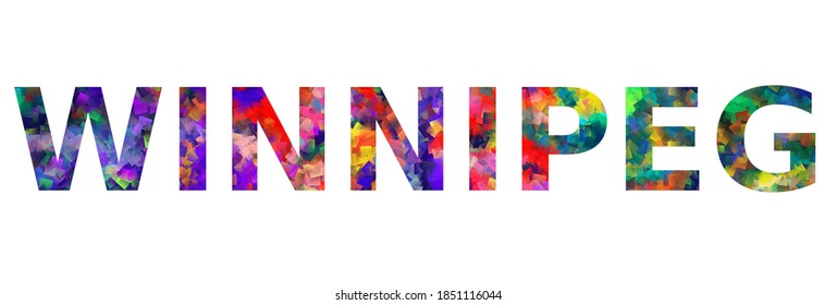 WINNIPEG. Colorful typography text banner. Vector the word winnipeg design