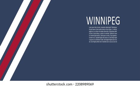 Winnipeg Jets ice hockey team uniform colors. Template for presentation or infographics.