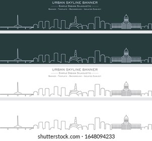 Winnipeg Single Line Skyline Profile Banner