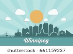 Winnipeg skyline - Canada - vector illustration