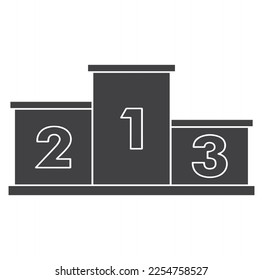 winnwe podium icon symbol,isolated on background