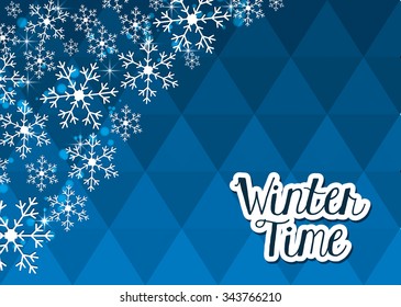 Winte time and snow graphic design, vector illustration eps10