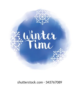 Winte time and snow graphic design, vector illustration eps10