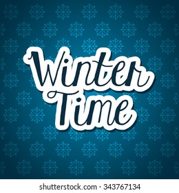 Winte time and snow graphic design, vector illustration eps10