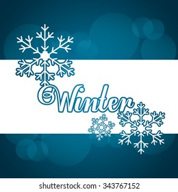 Winte time and snow graphic design, vector illustration eps10