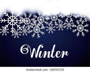 Winte time and snow graphic design, vector illustration eps10